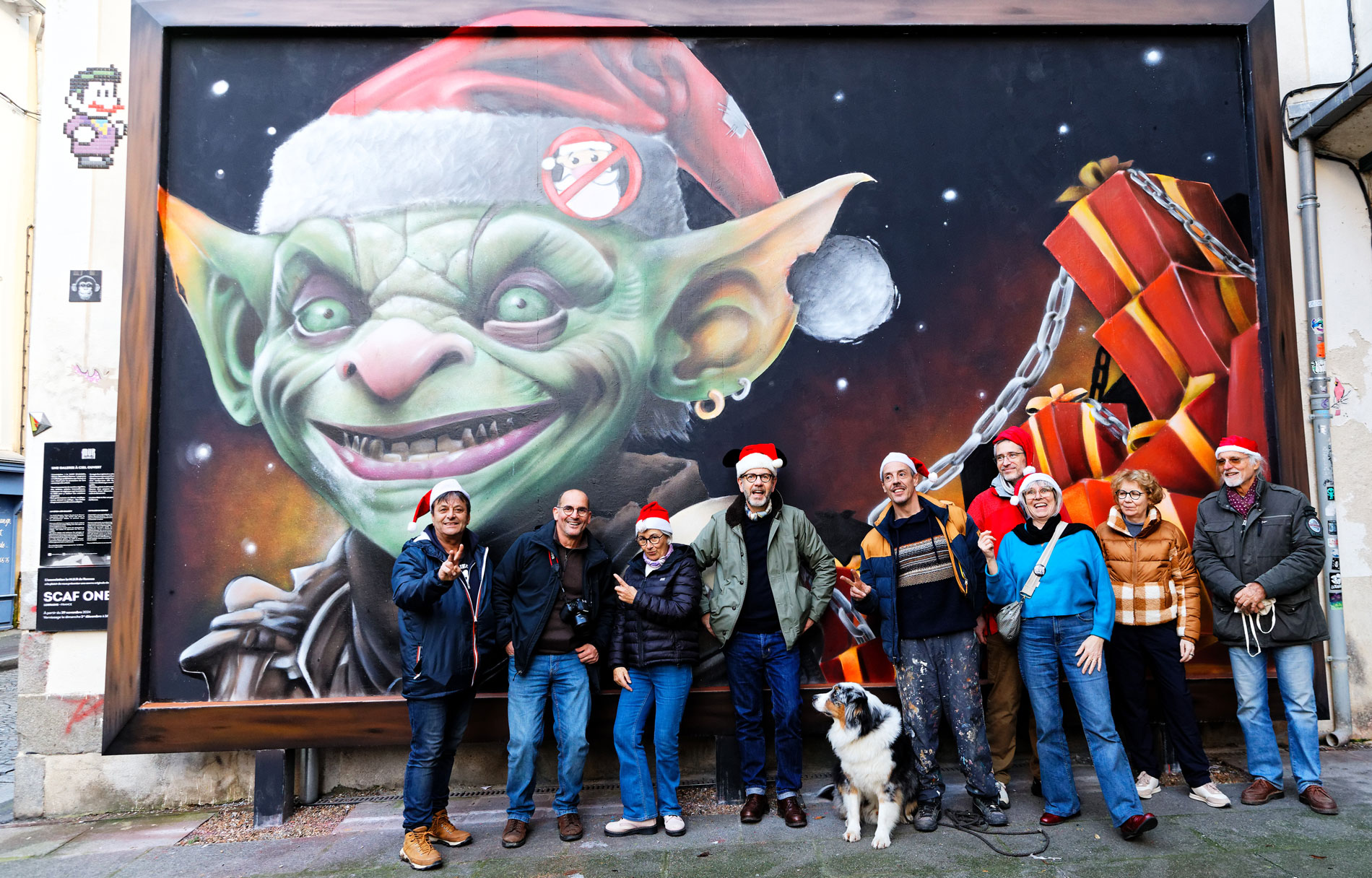 SCAF-ONER-team en bonnet de noel-photo-Monique-Sammut